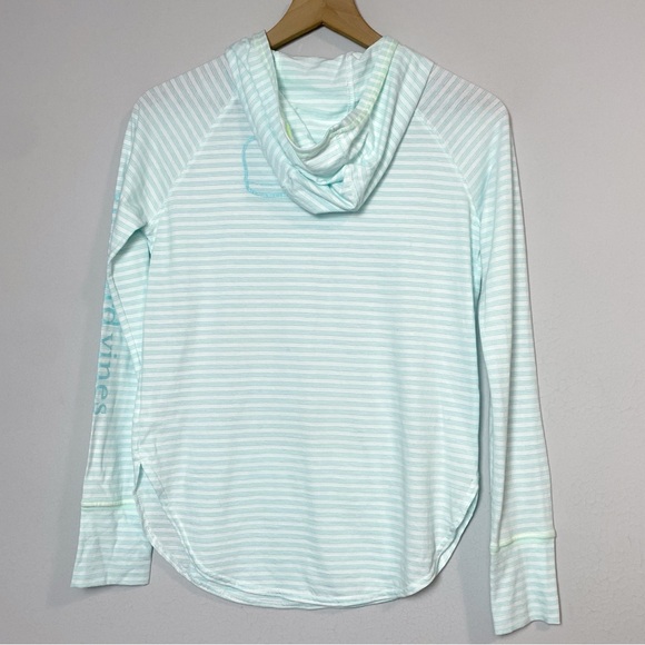 Vineyard Vines Crystal Blue Stripe Vintage Whale Hoodie T - Picture 8 of 12